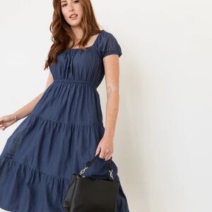 Able Navy Midi Dress